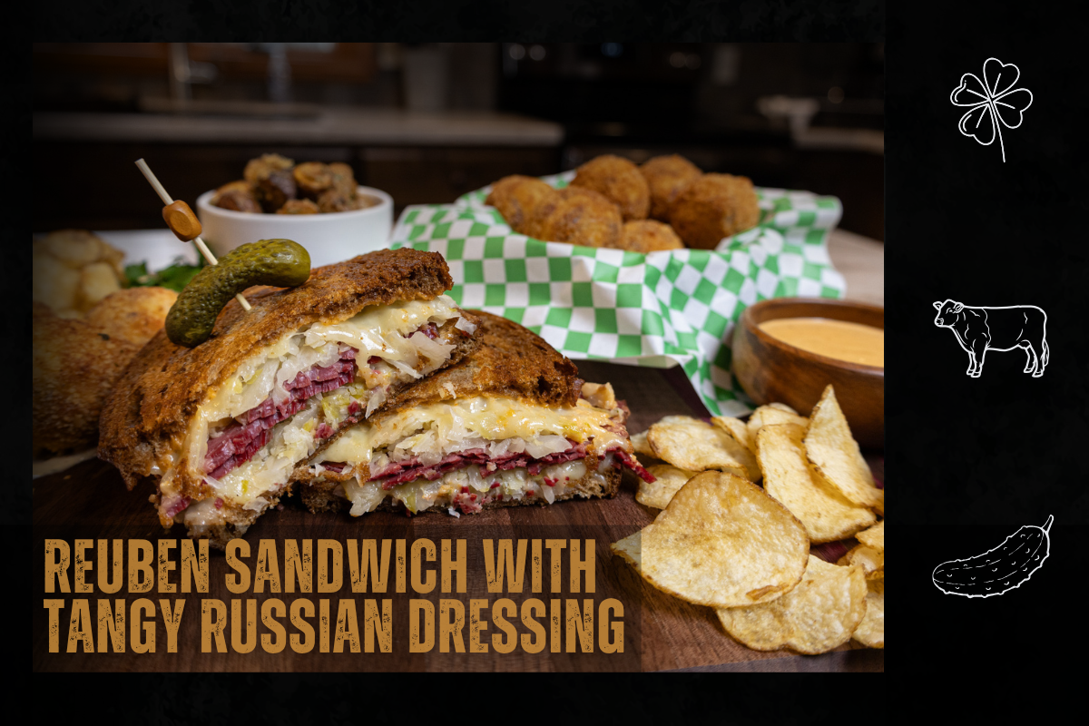 Reuben Sandwich with Tangy Russian Dressing The Bearded Butchers Reuben Sandwich with Tangy Russian Dressing The Bearded Butchers