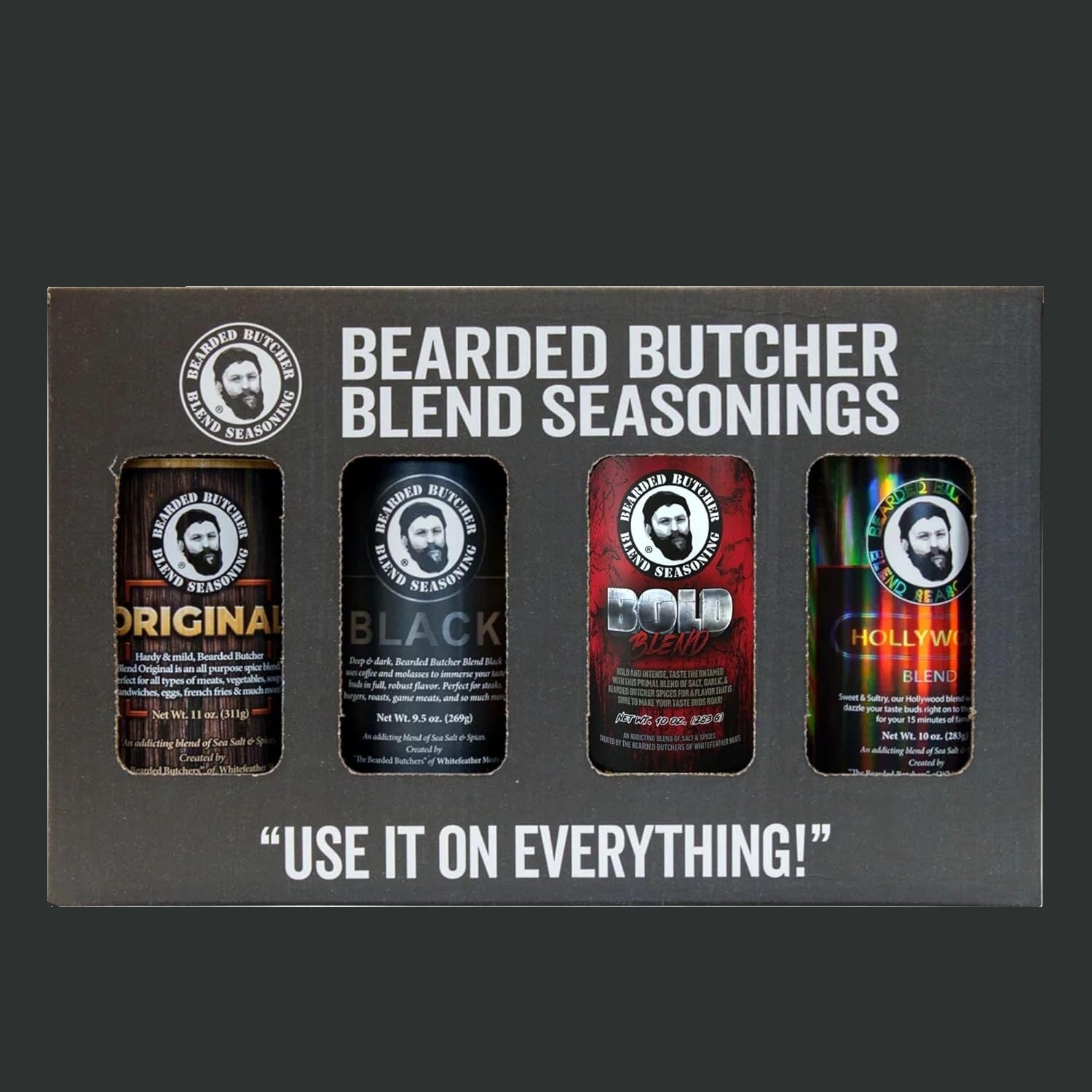 4 Pack of Large Seasoning Shakers – The Bearded Butchers