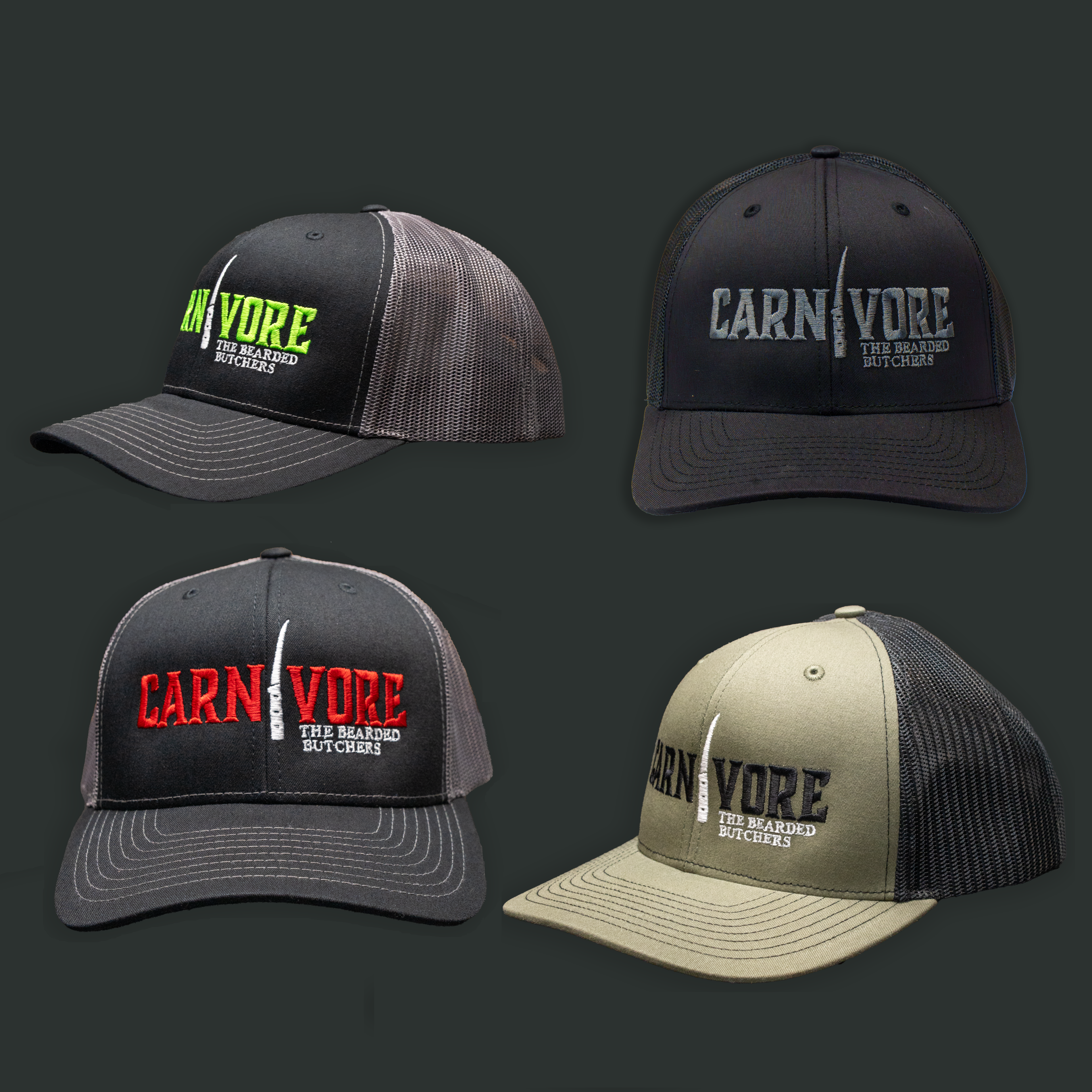 Carnivore Snap-Back Trucker Hat - Richardson 112 – The Bearded