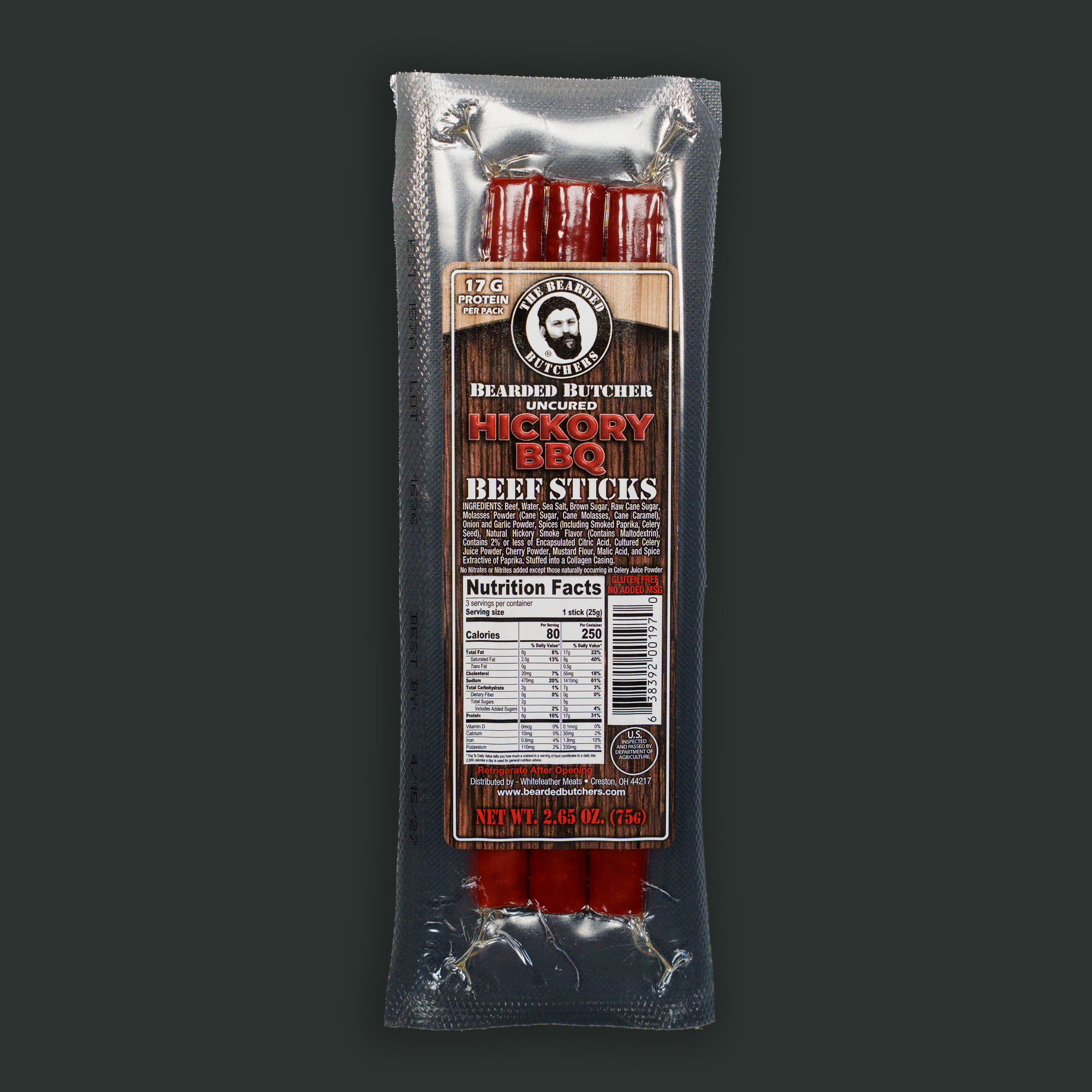 Bearded Butcher Hickory BBQ Beef Sticks 2.65oz – The Bearded Butchers