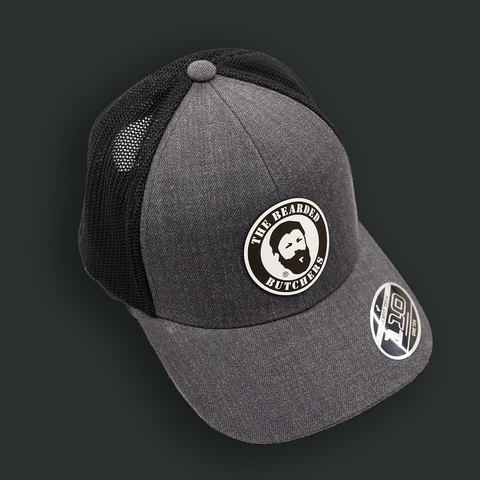 Gray Bearded Butcher branded snapback hat
