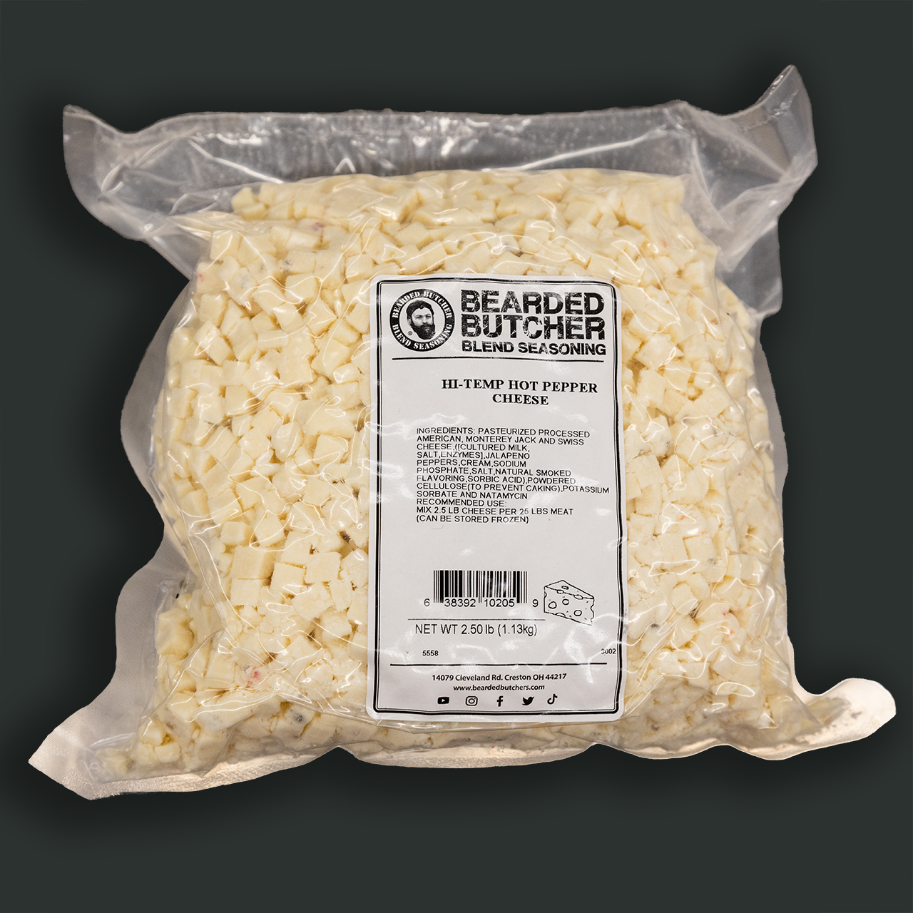 High Temperature Pepper Jack Cheese 2.5lb – The Bearded Butchers