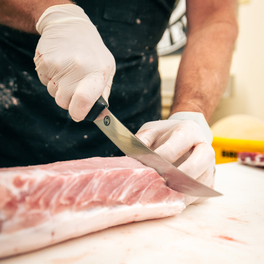 Victorinox 8" Breaking Knife w/ Black Fibrox Handle The Bearded Butchers