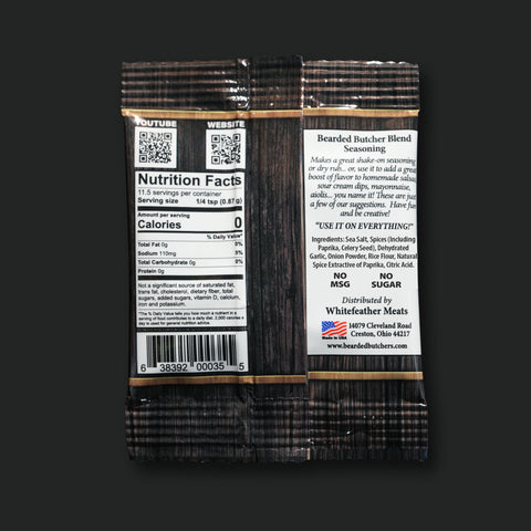 Bearded Butchers Original Blend 10g Single Serve Packet - Back