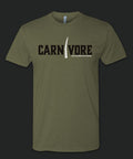 Front of green Carnivore T Shirt
