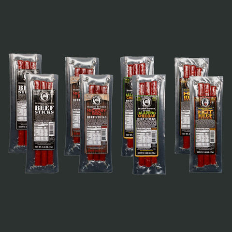 Bearded Butcher 2.65oz Beef Stick 8 Count Variety Pack