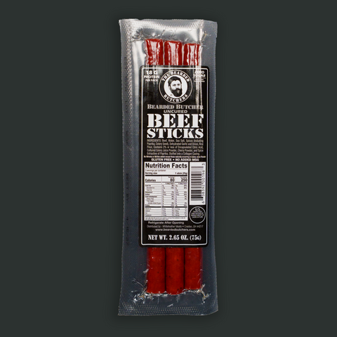 Bearded Butcher 2.65oz Beef Stick 8 Count Variety Pack