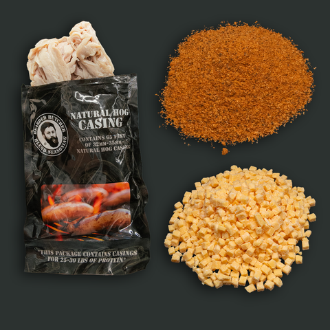 Bearded Butcher Chipotle Bratwurst DIY Kit w/ Natural Hog Casings