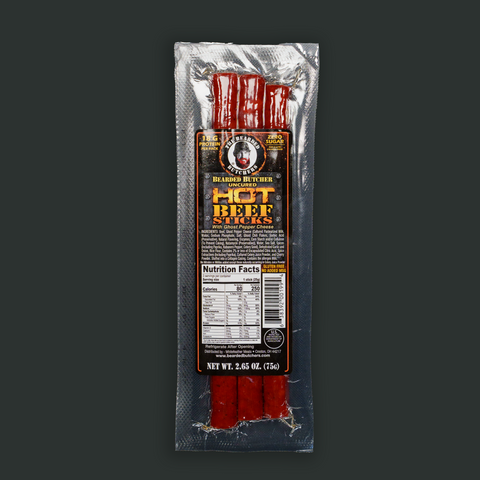 Bearded Butcher Hot Beef Sticks with Ghost Pepper Cheese 2.65oz