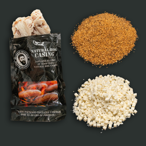 Bearded Butcher Hot Bratwurst DIY Kit w/ Natural Hog Casings