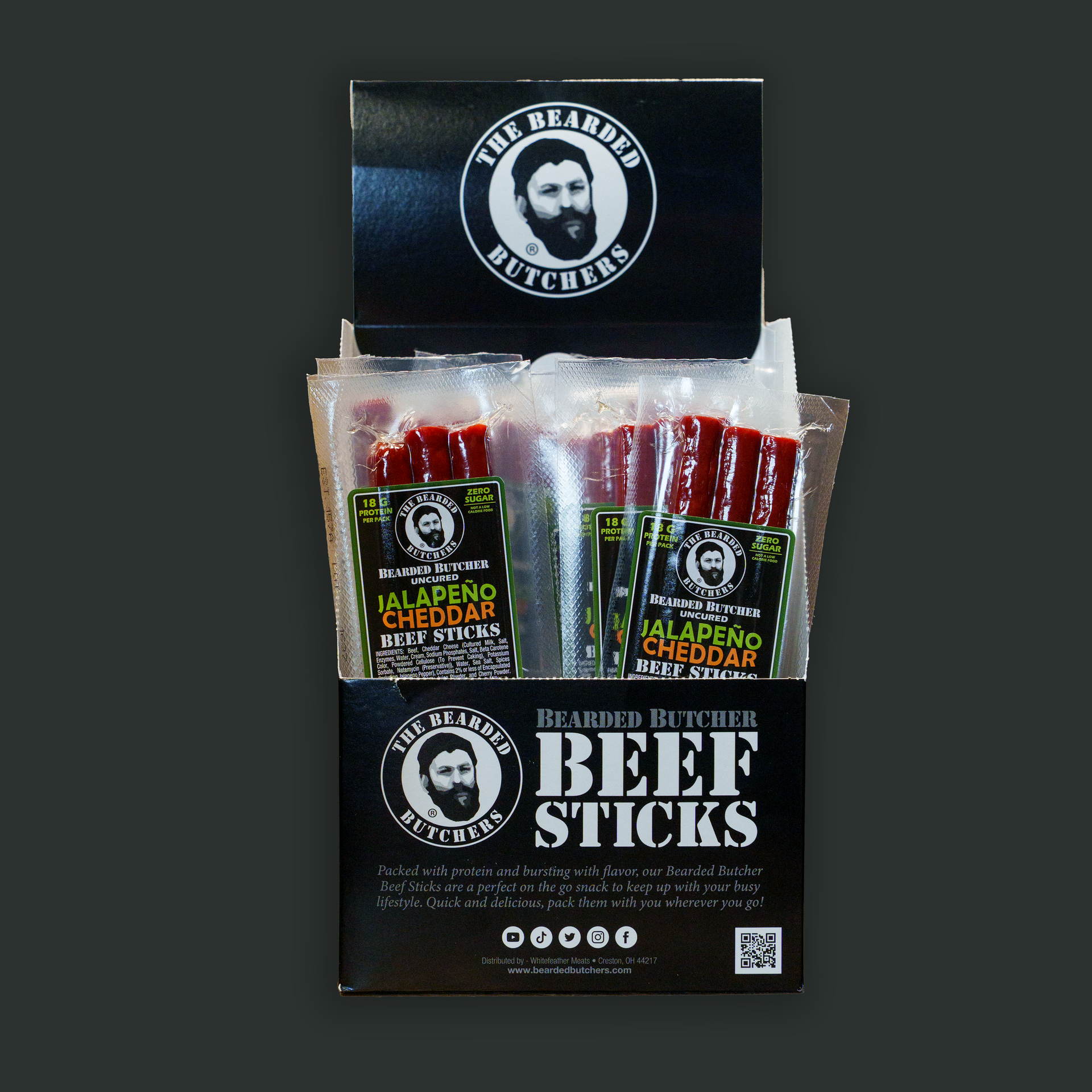 Bearded Butcher Jalapeno Cheddar Beef Sticks 2.65oz – The Bearded