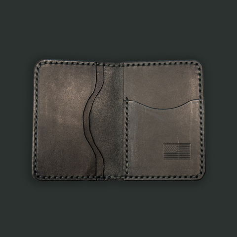 Bearded Butchers Full Grain Black Leather Wallet