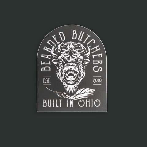 Bearded Butchers Bison Head Sticker