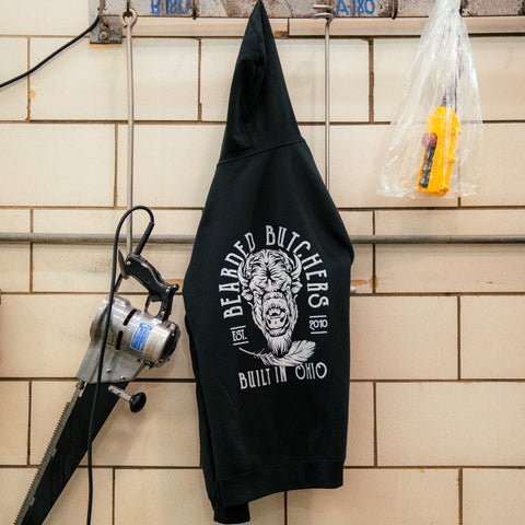 Bearded Butchers Bison Head Zip Hoodie