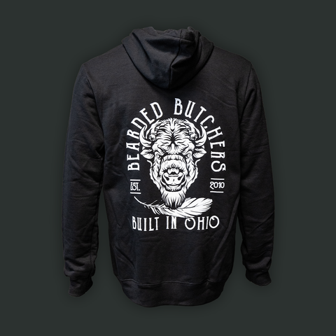 Bearded Butchers Bison Head Zip Hoodie