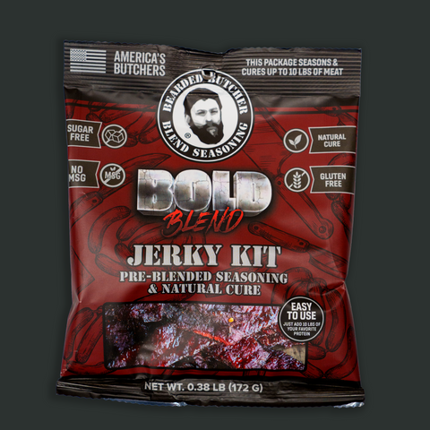 The Bearded Butchers Bearded Butcher Bold Blend Jerky Seasoning & Natural Cure Kit for 10 lbs. — product image