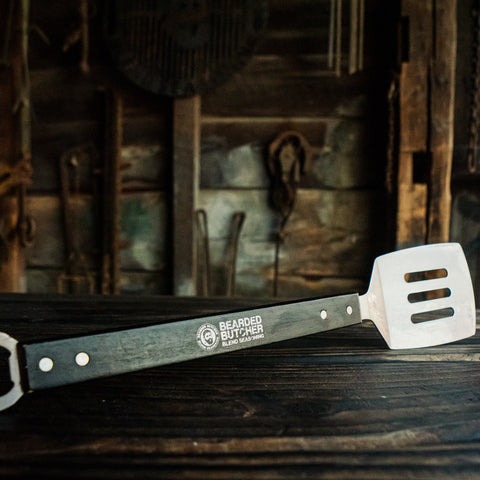 Bearded Butcher Grilling Spatula with Attached Bottle Opener