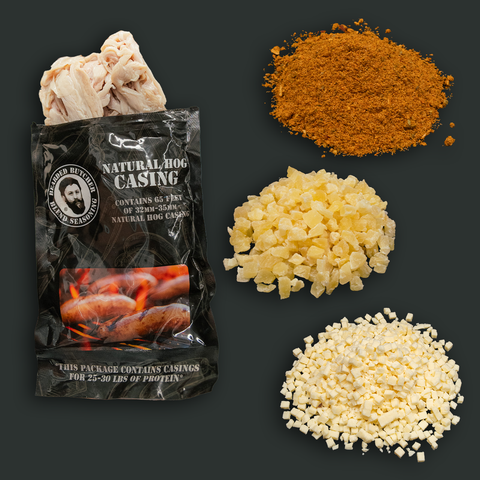 Hawaiian Pizza Bratwurst DIY Kit w/ Natural Hog Casings