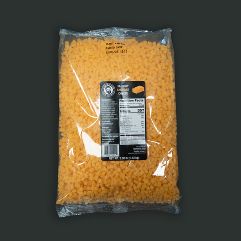 Case of 8 Hi-Temp Diced Cheddar Cheese 2.5lb