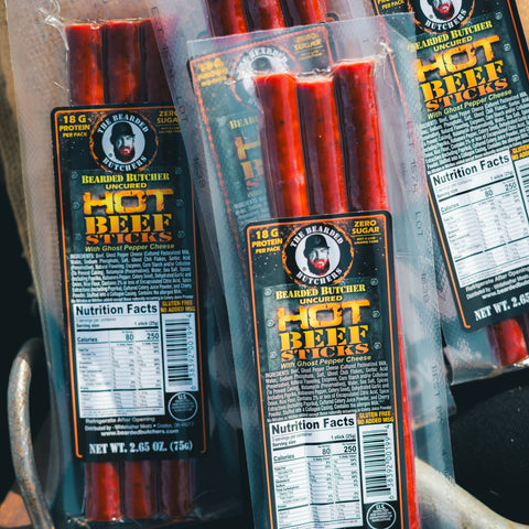 Bearded Butcher 2.65oz Beef Stick 8 Count Variety Pack