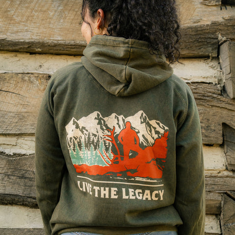 Live the Legacy Mountain Landscape Hooded Sweatshirts