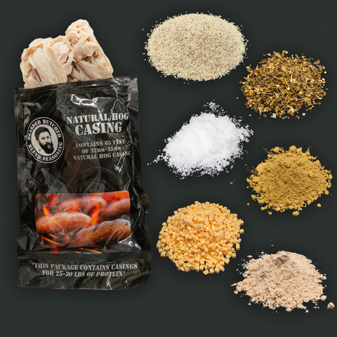 Jalapeño Cheddar SMOKED Sausage DIY Kit w/ Natural Hog Casings