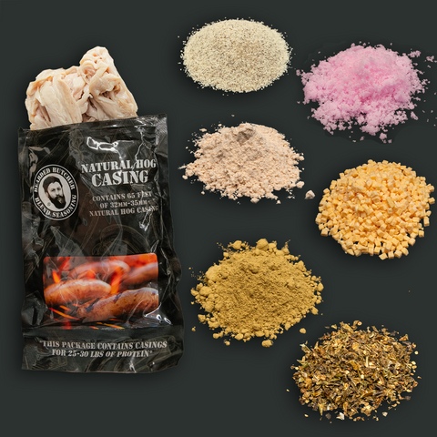 Jalapeño Cheddar SMOKED Sausage DIY Kit w/ Natural Hog Casings