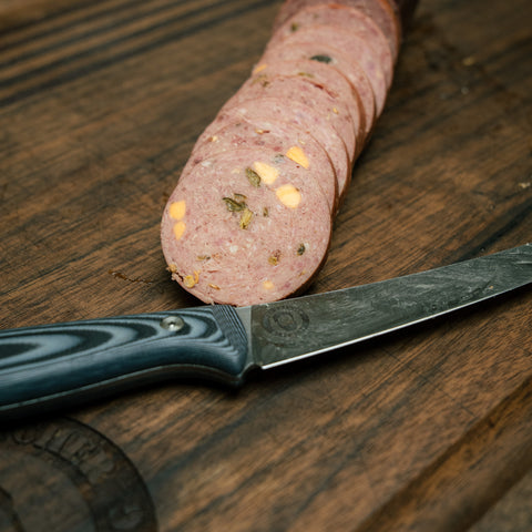 Bearded Butcher Jalapeno Cheddar Summer Sausage 12oz – The Bearded