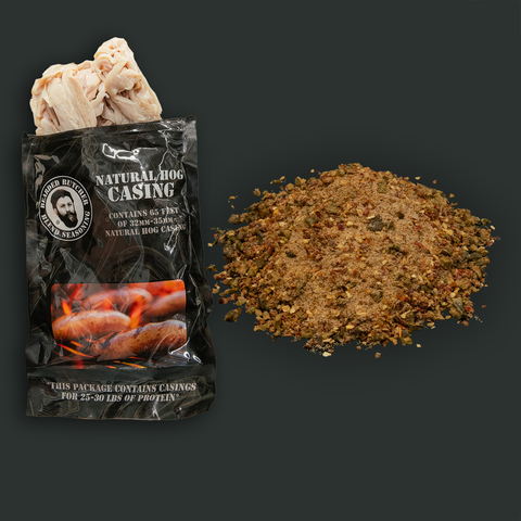 Onion and Bell Pepper Bratwurst DIY Kit w/ Natural Hog Casings