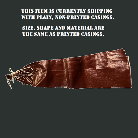 10 Pack of 2.5" x 20" CASING ONLY Mahogany Summer Sausage