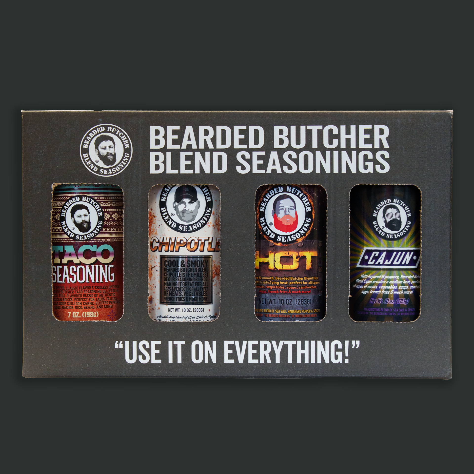 4 Pack of Large Seasoning Shakers – The Bearded Butchers