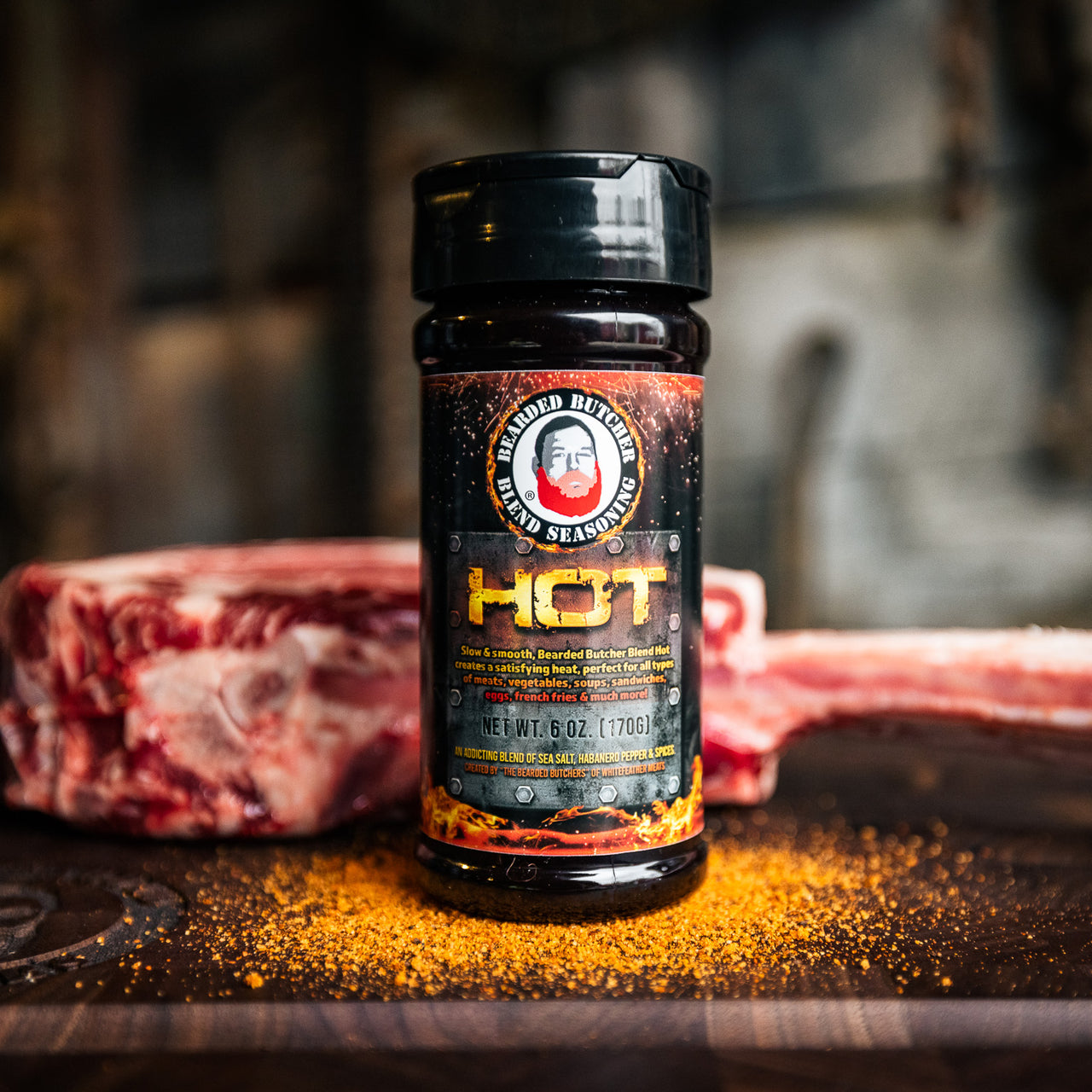 Bearded Butcher Blend Seasoning Hot Shaker The Bearded Butchers