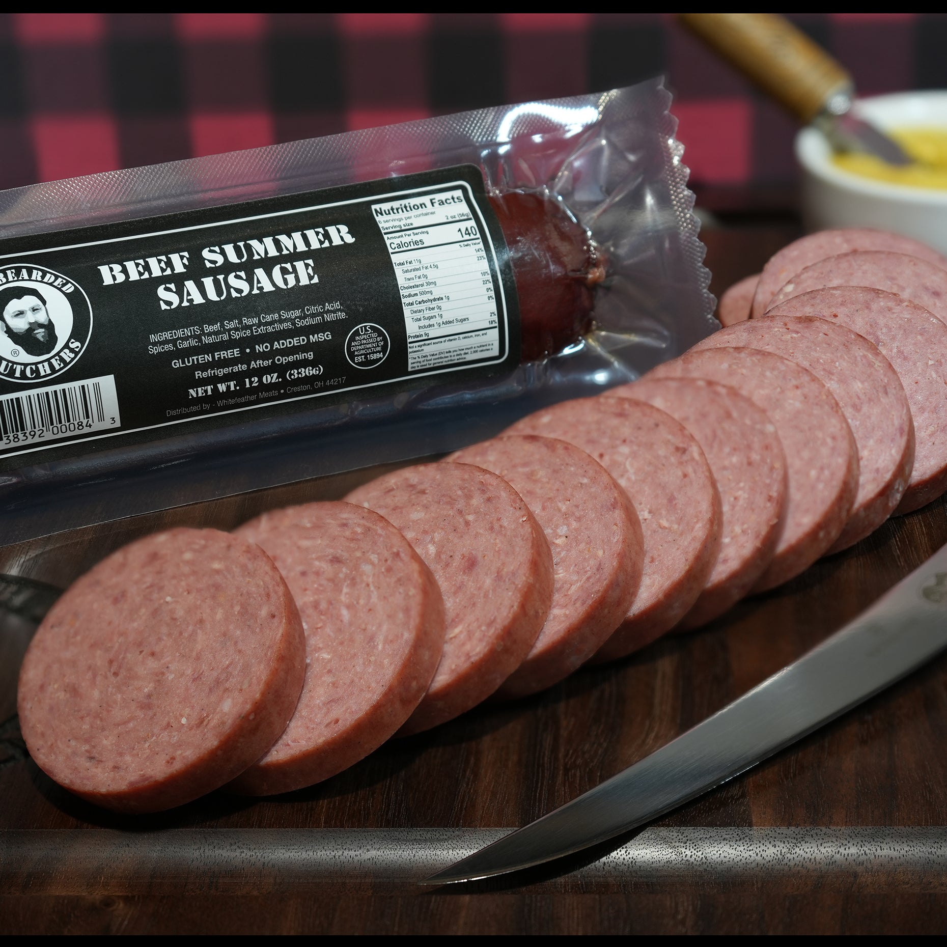 Bearded Butcher Summer Sausage 12oz The Bearded Butchers