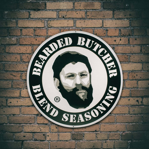 Bearded Butcher Blend Seasoning Round Metal Sign - Bearded Butcher Blend Seasoning