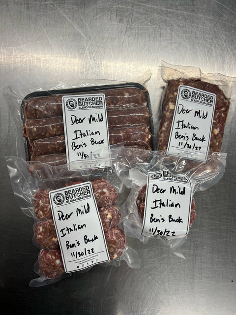 Bearded Butchers Home Use Blank Labels on Brats, Meatballs, Bulk, and Burger Packages
